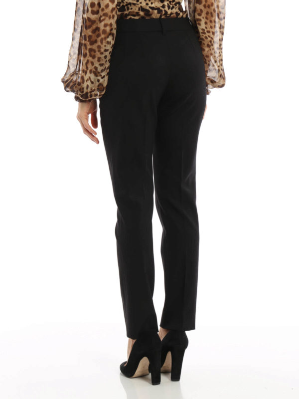 The Best Shops DOLCE & GABBANA: Tailored & Formal trousers - Wool and silk tailored trousers